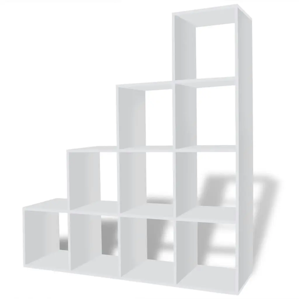 Staircase Bookcase/Display Shelf 142 cm White 242550