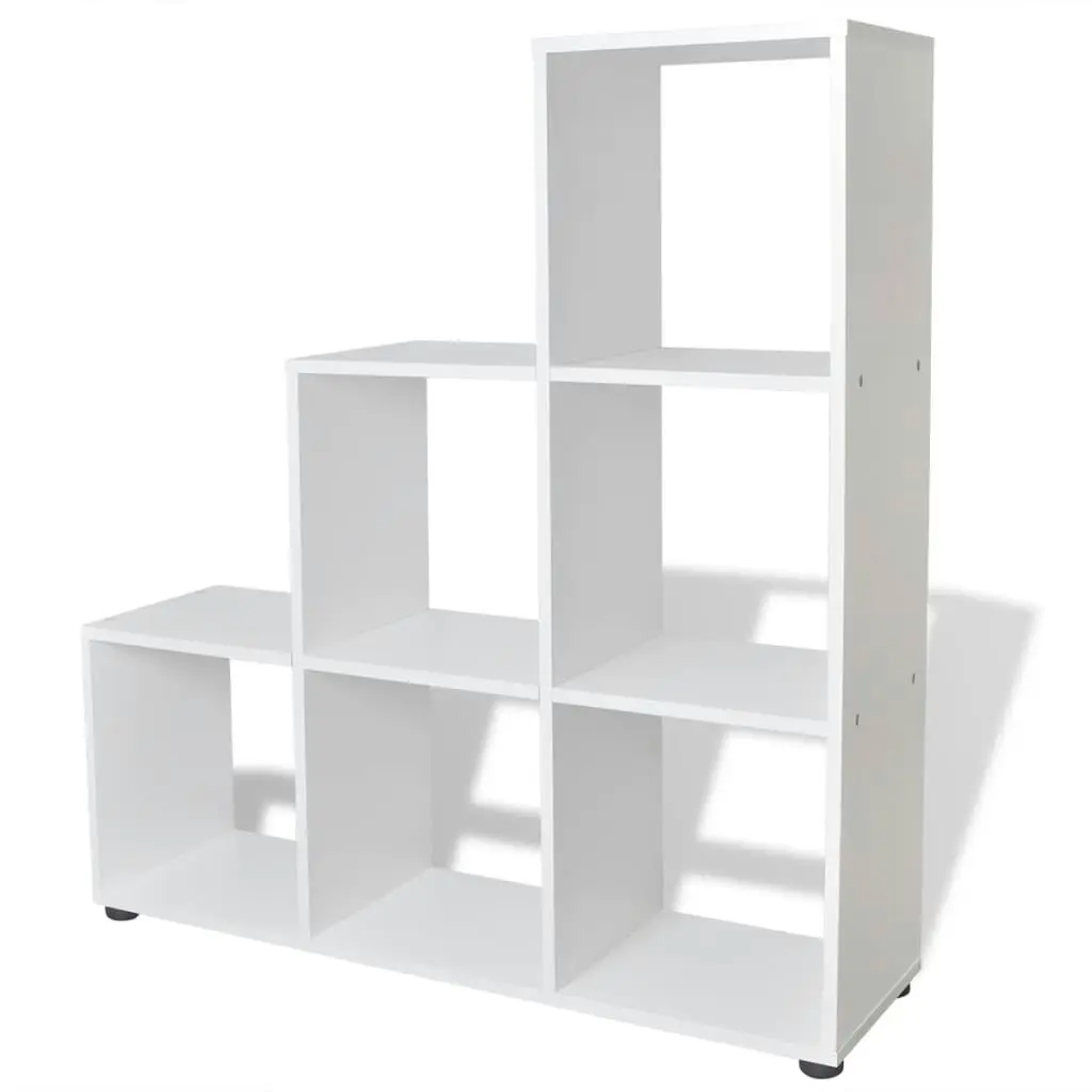 Staircase Bookcase/Display Shelf 107 cm White 242552