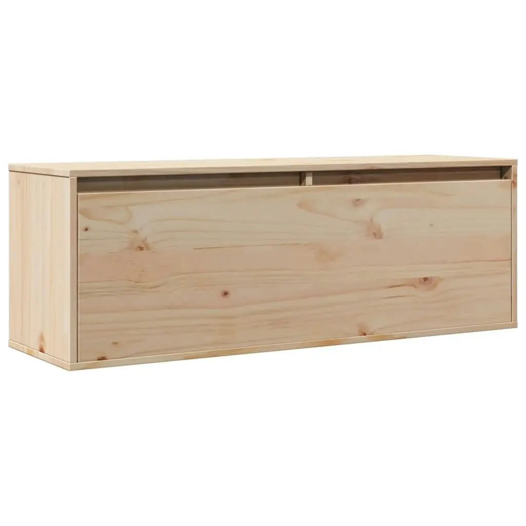 Wall Cabinet 100x30x35 cm Solid Wood Pine 813465