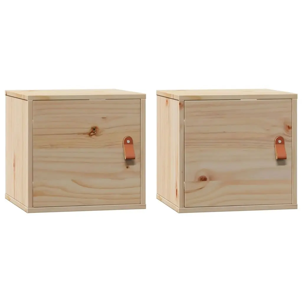 Wall Cabinets 2 pcs 31.5x30x30 cm Solid Wood Pine 818356