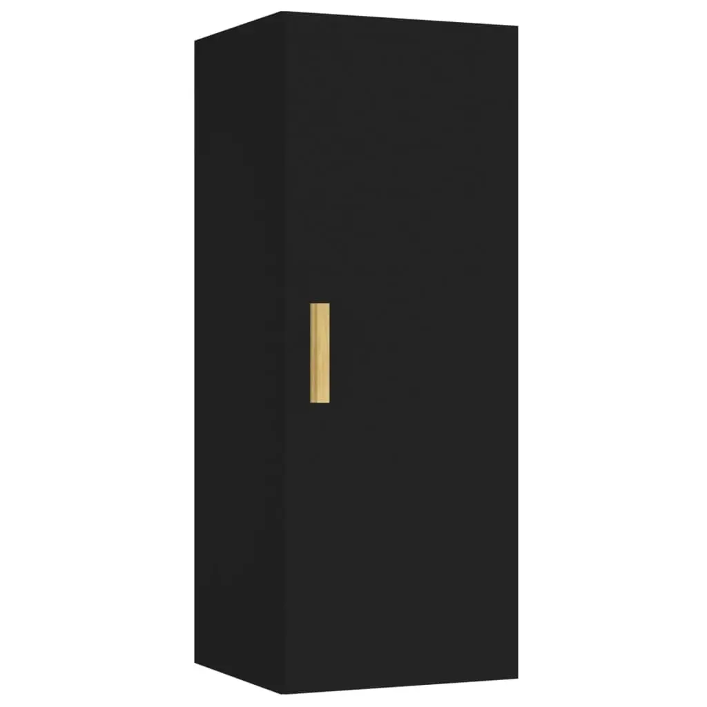 Wall Cabinet Black 34.5x34x90 cm Engineered Wood 812430