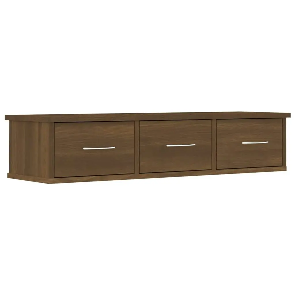 Wall Cabinet Brown Oak 88x26x18.5 cm Engineered Wood 815083