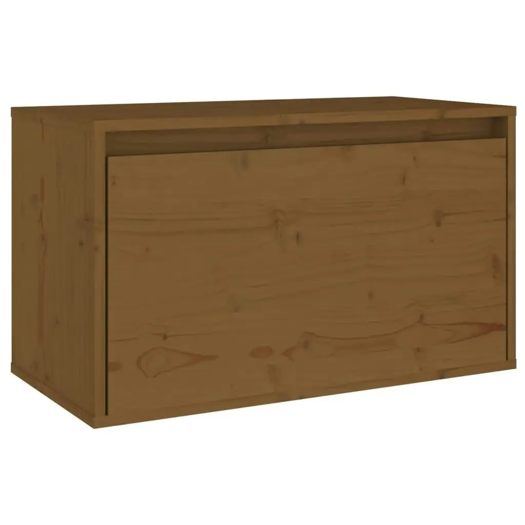 Wall Cabinet Honey Brown 60x30x35 cm Solid Wood Pine 813451