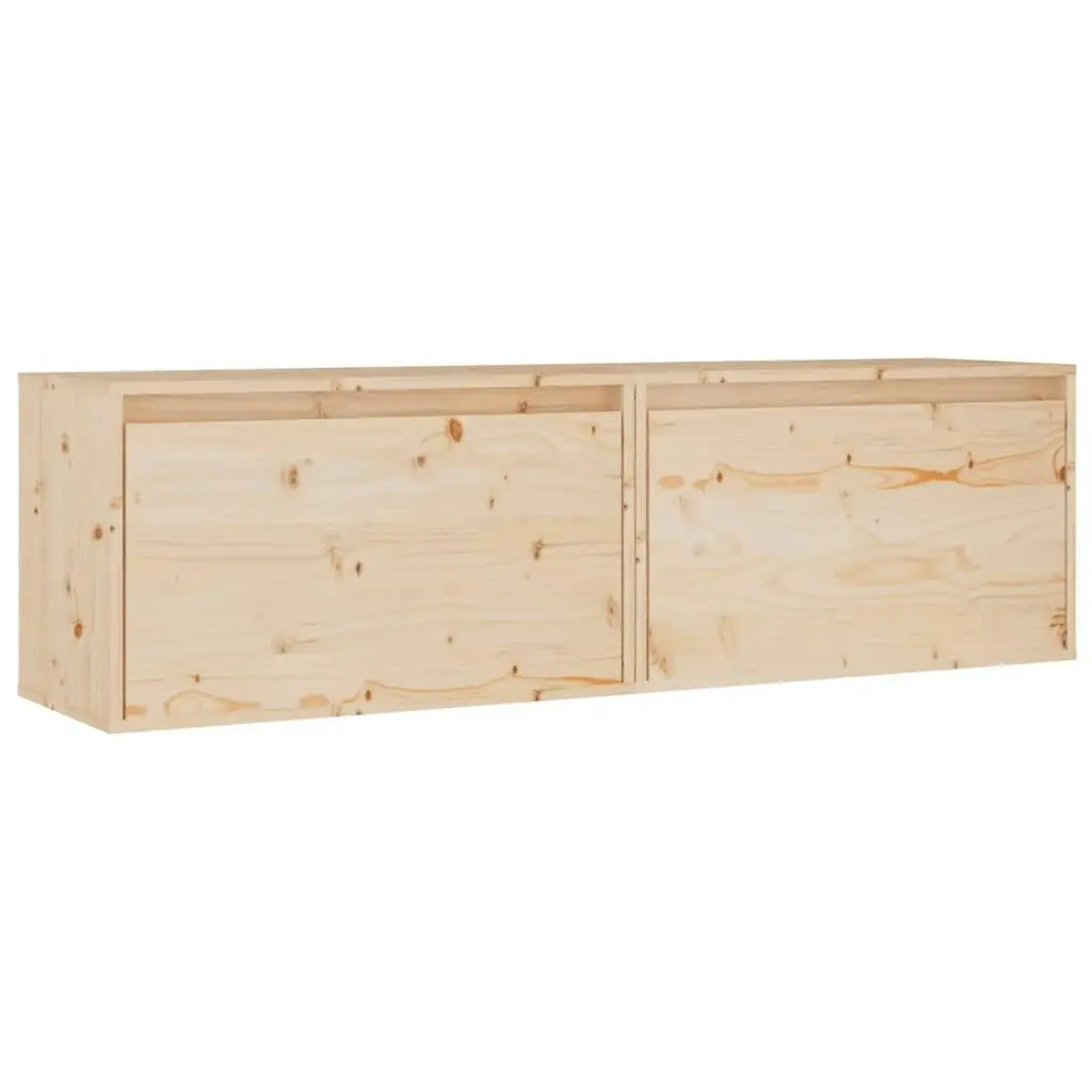 Wall Cabinets 2 pcs 60x30x35 cm Solid Wood Pine 813446