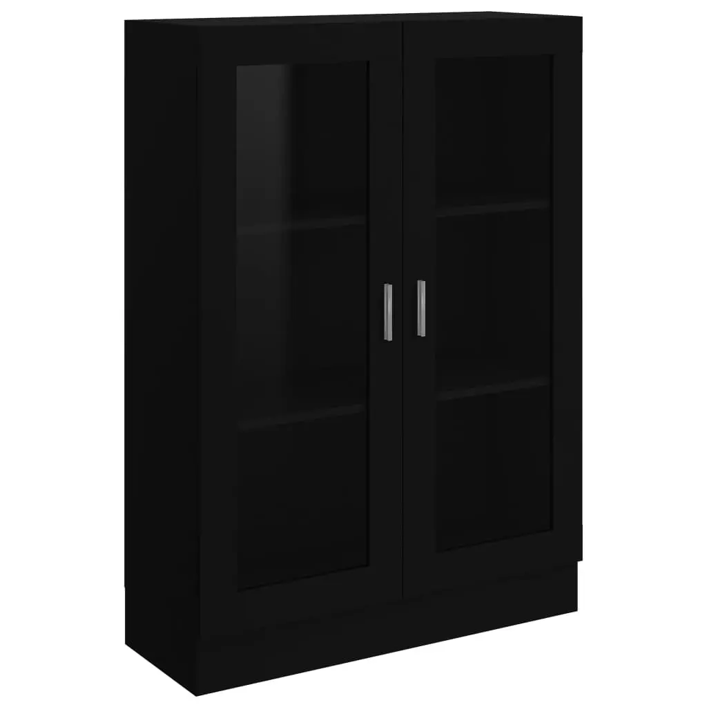 Vitrine Cabinet Black 82.5x30.5x115 cm Engineered Wood 802751