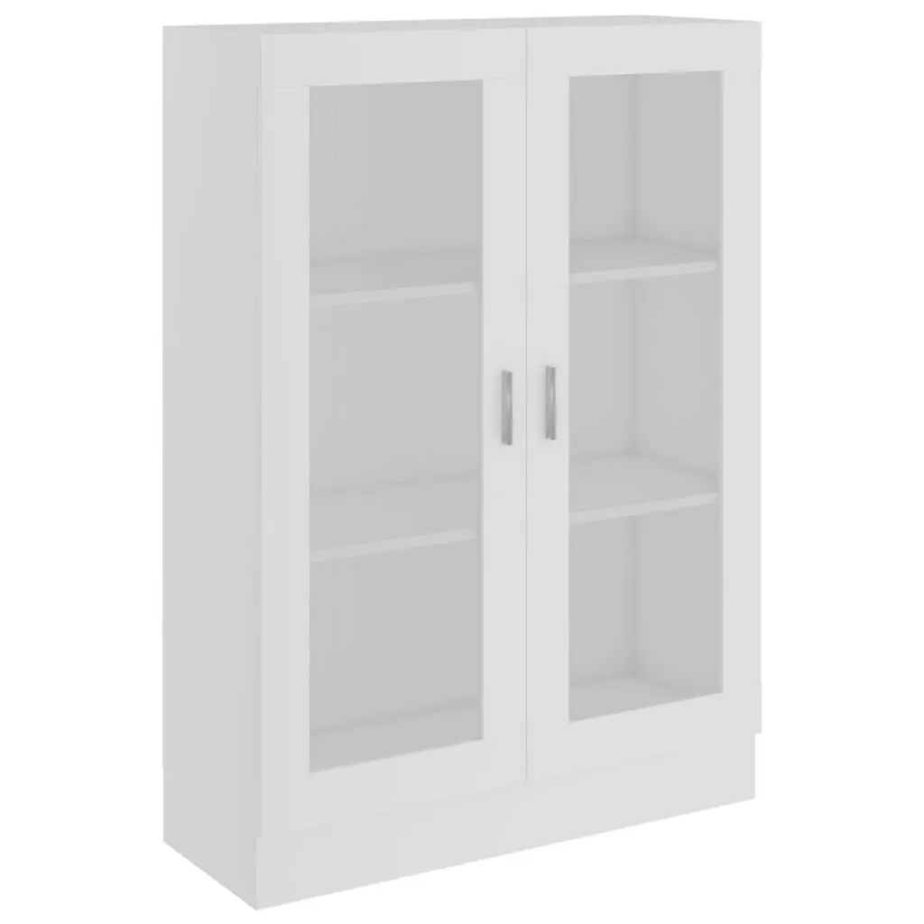 Vitrine Cabinet White 82.5x30.5x115 cm Engineered Wood 802750