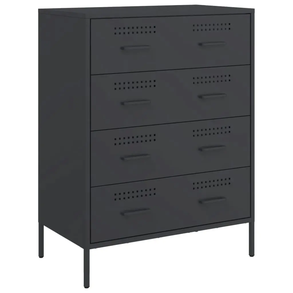 Sideboard Black 68x39x89 cm Steel 842982