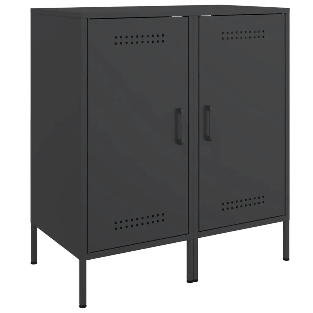 Sideboards 2 pcs Black 36x39x79 cm Cold-rolled Steel 843013