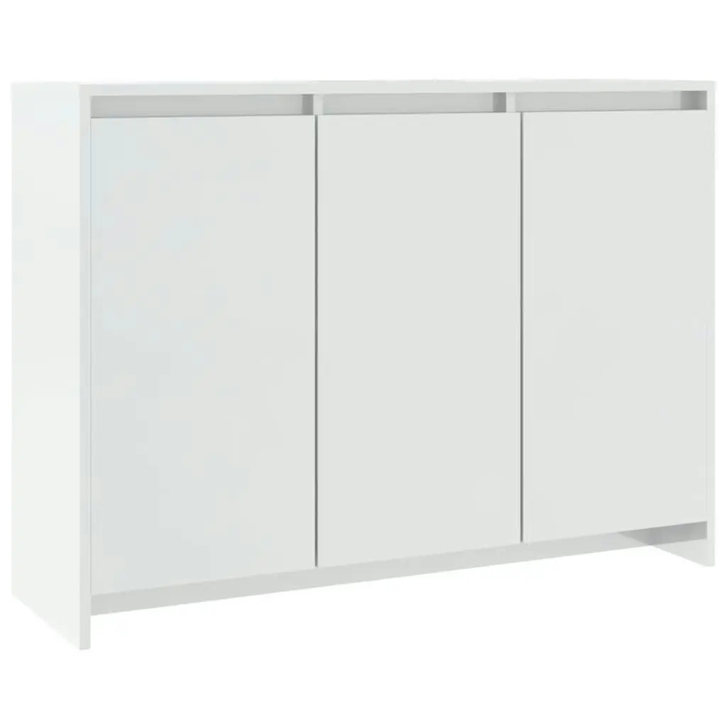 Sideboard High Gloss White 102x33x75 cm Engineered Wood 809779