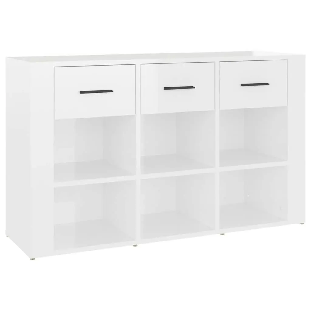 Sideboard High Gloss White 100x30x59.5 cm Engineered Wood 821006