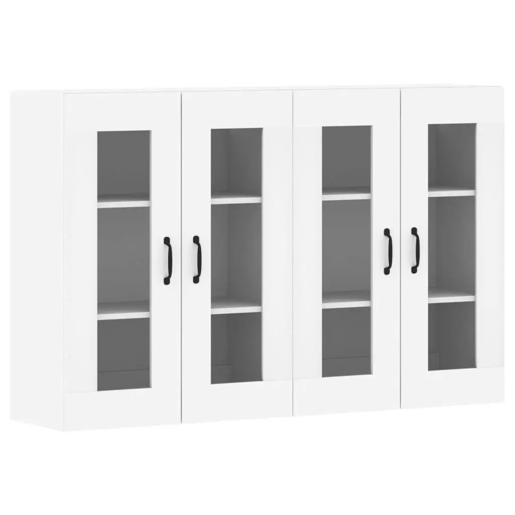 Wall Mounted Cabinets 2 pcs White Engineered Wood 3197905