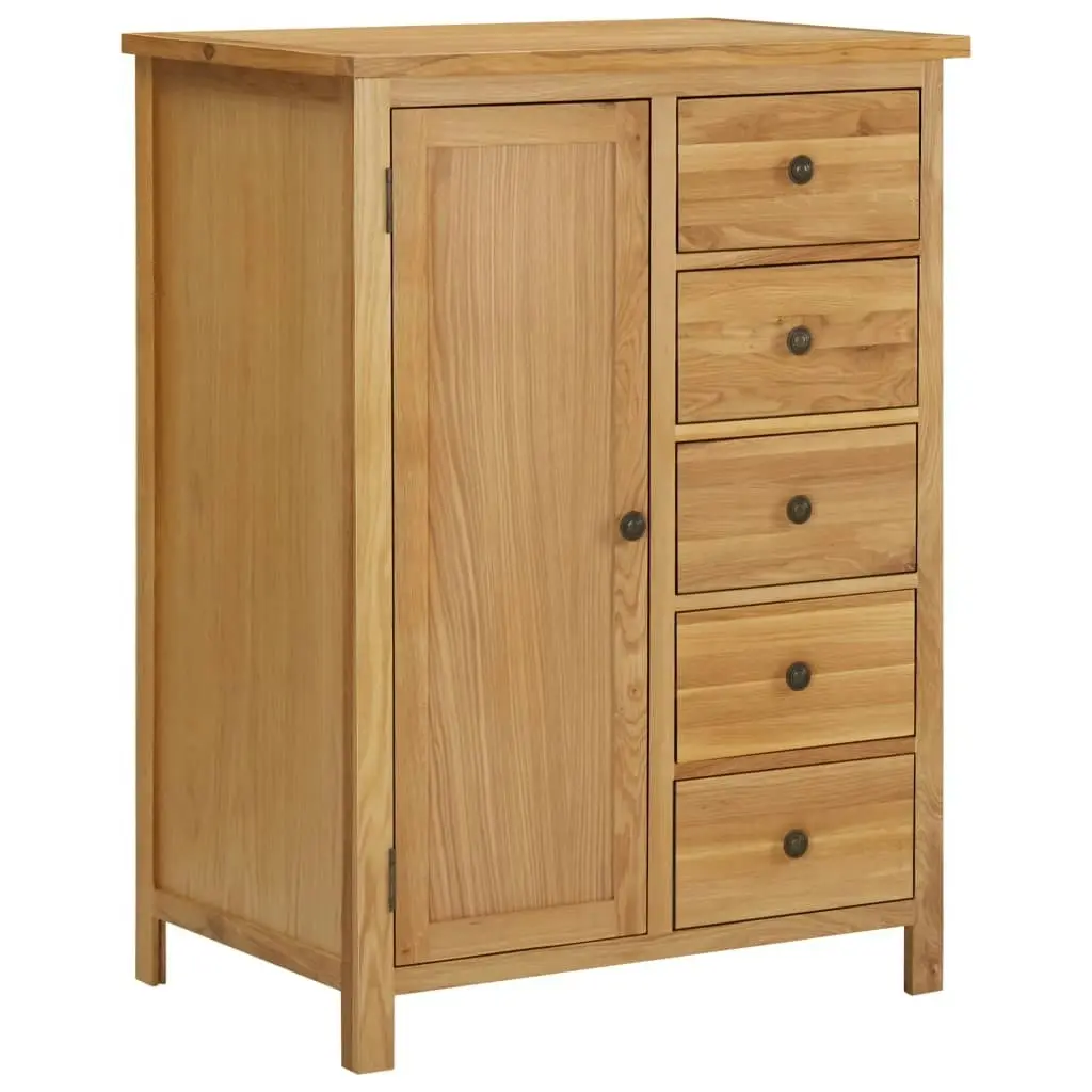 Wardrobe 76x52x105 cm Solid Oak Wood 289199