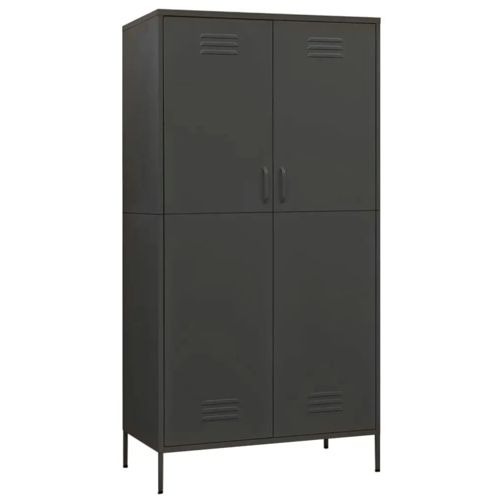 Wardrobe Anthracite 90x50x180 cm Steel 336249