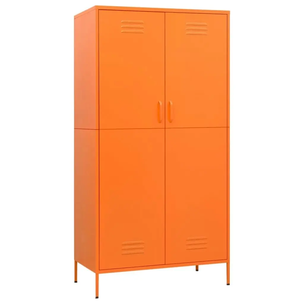 Wardrobe Orange 90x50x180 cm Steel 336246