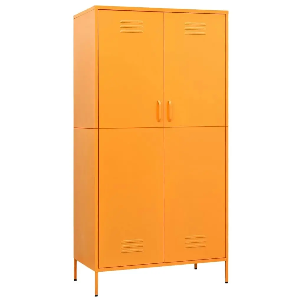 Wardrobe Mustard Yellow 90x50x180 cm Steel 336245