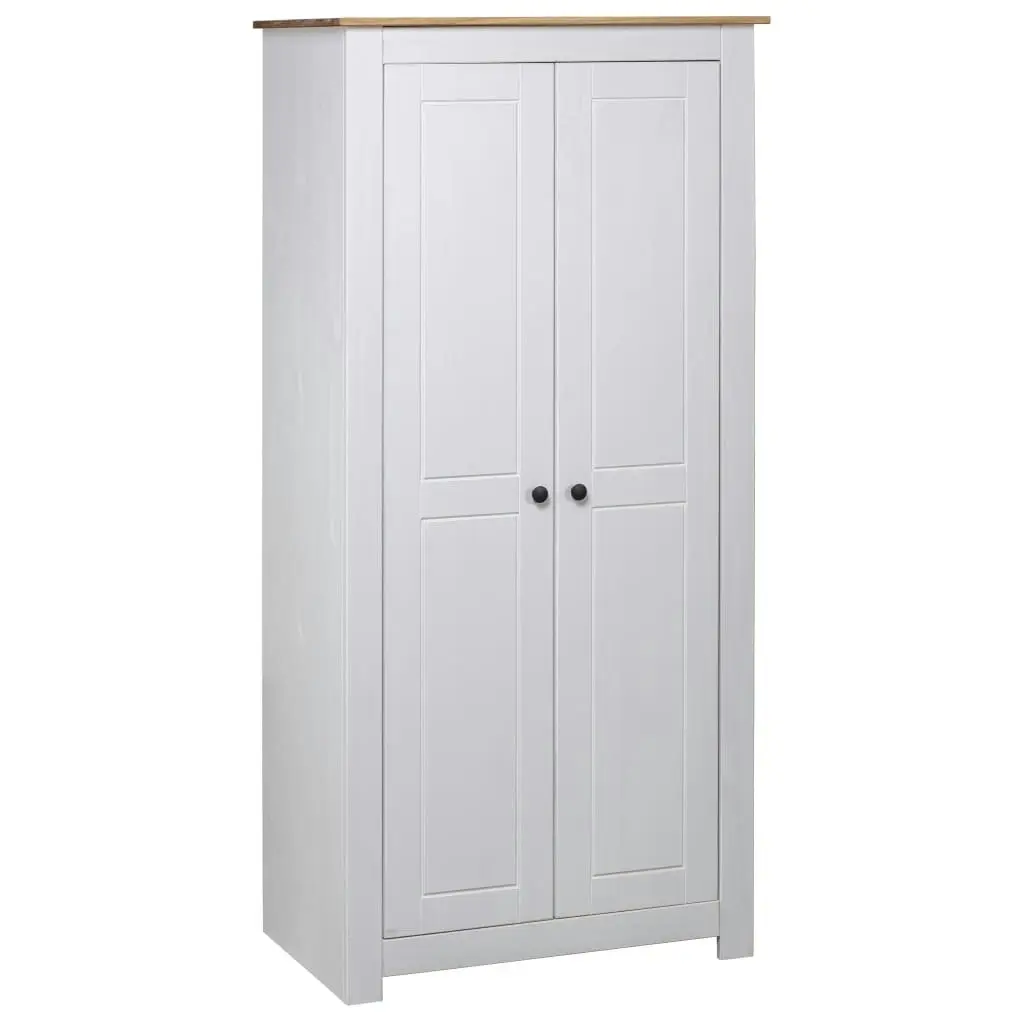 Wardrobe White 80x50x171.5 cm Solid Pine Panama Range 282666