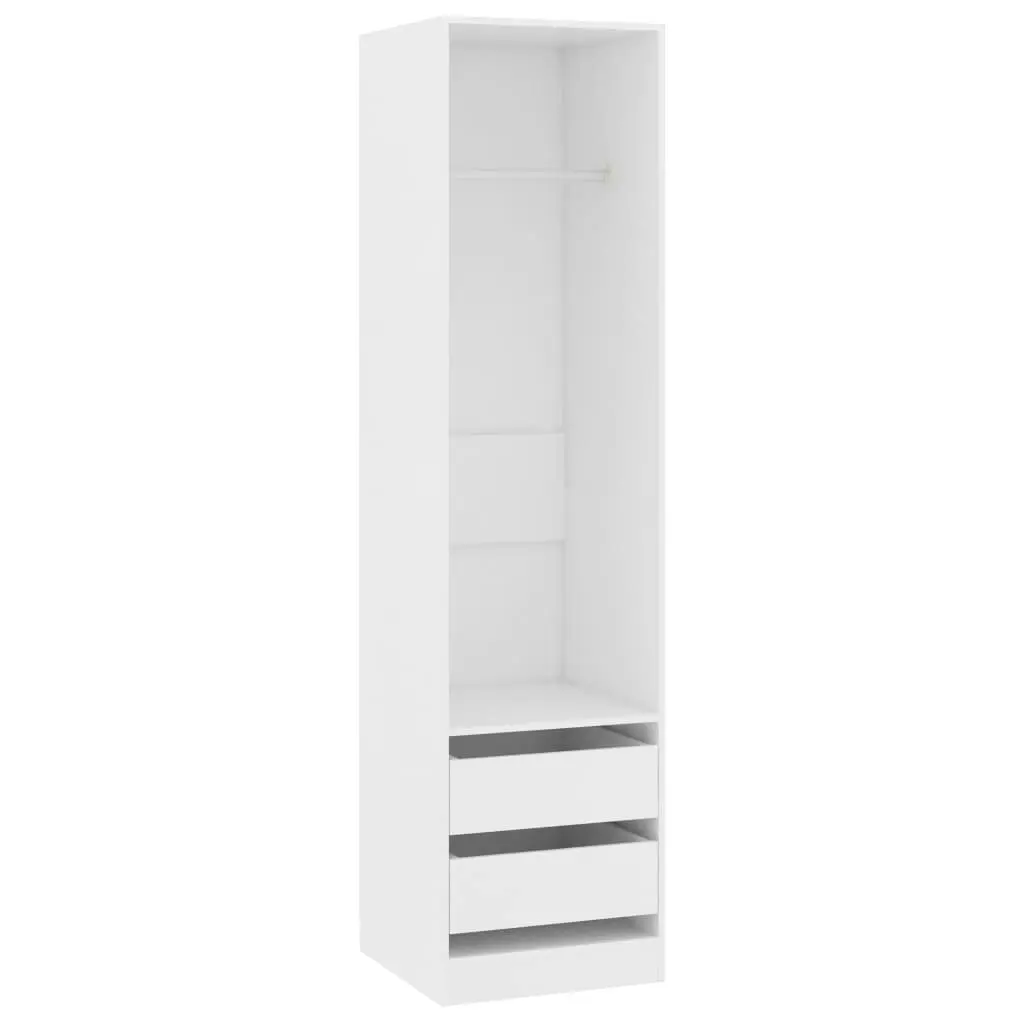 Wardrobe with Drawers White 50x50x200 cm Engineered Wood 800612