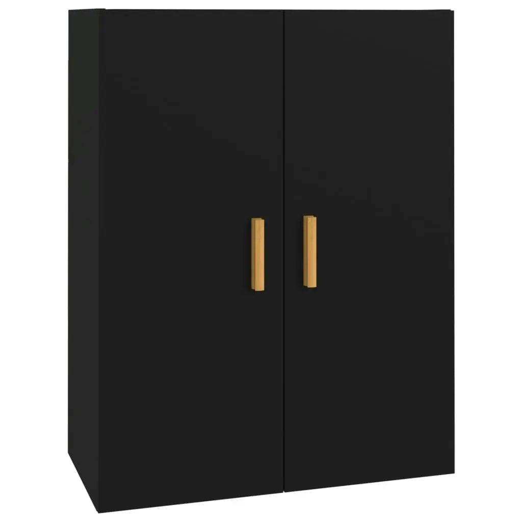 Hanging Wall Cabinet Black 69.5x34x90 cm 812259