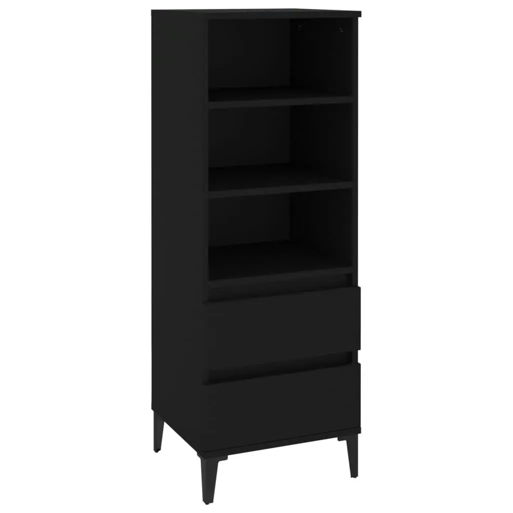 Highboard Black 40x36x110 cm Engineered Wood 821245