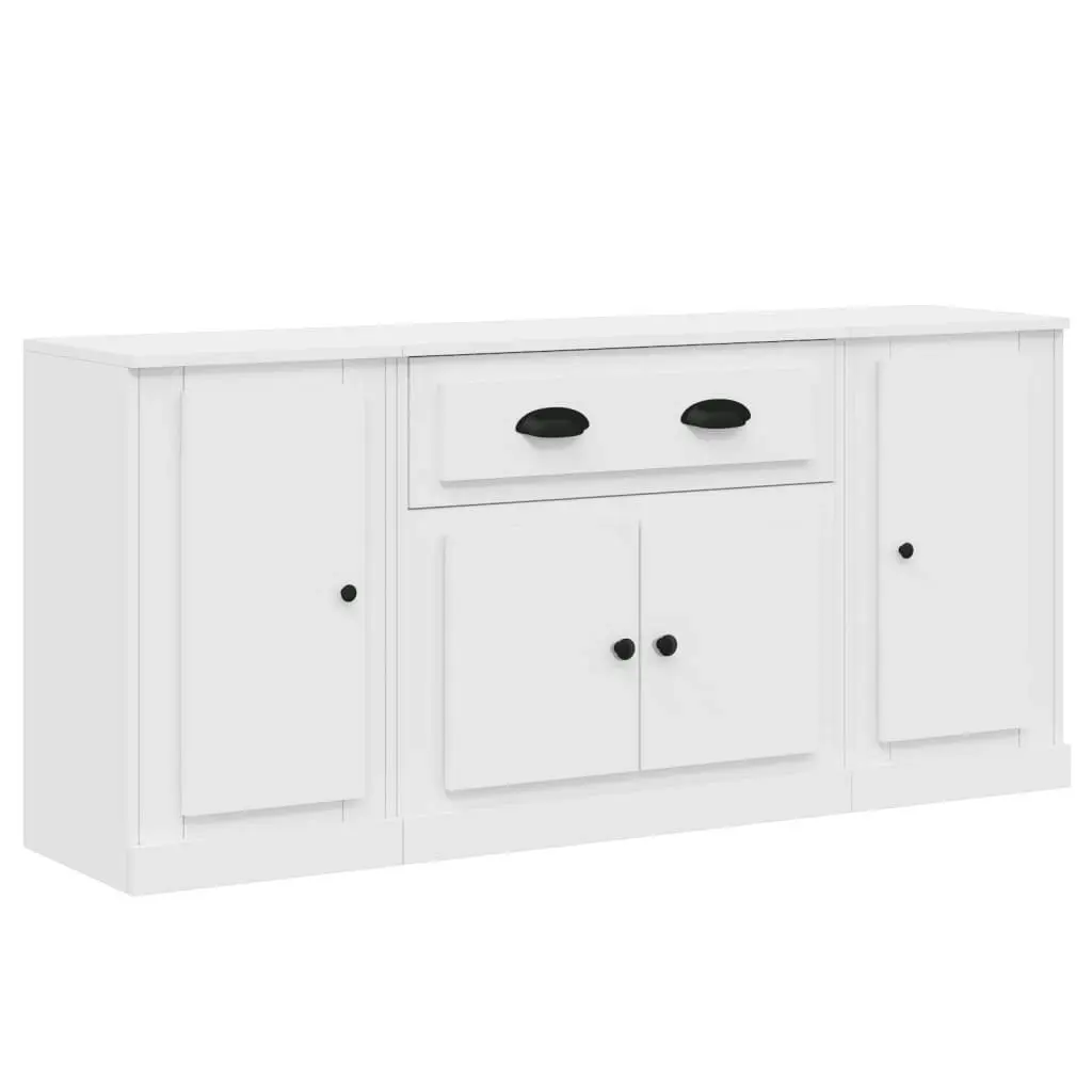 Sideboards 3 pcs White Engineered Wood 3185271