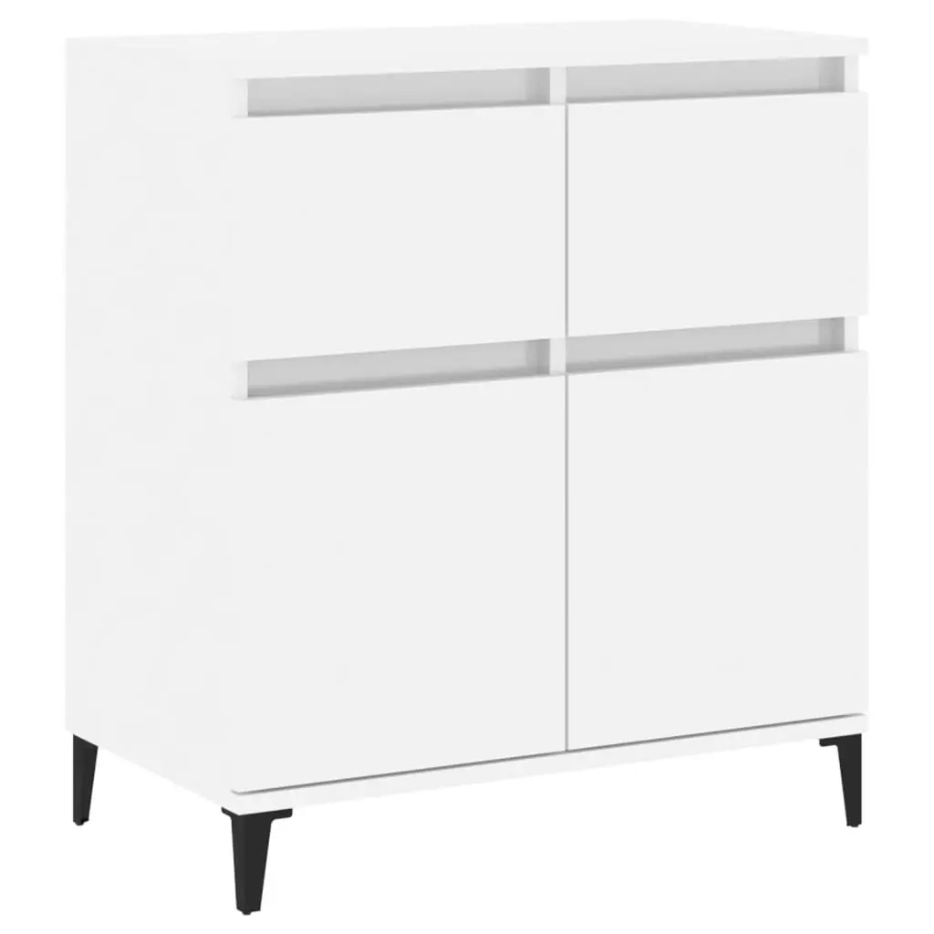 Sideboard High Gloss White 60x35x70 cm Engineered Wood 819686