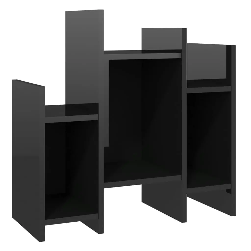 Side Cabinet High Gloss Black 60x26x60 cm Engineered Wood 806290