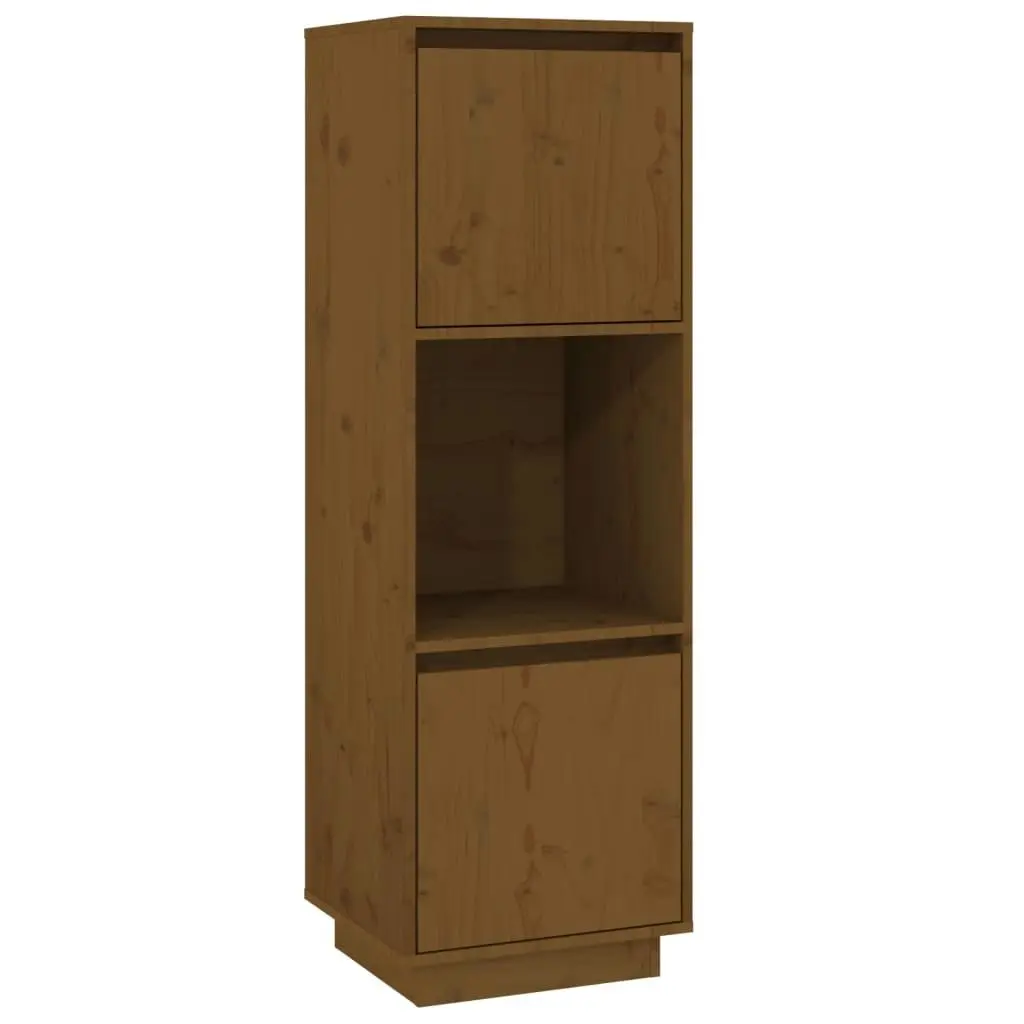 Highboard Honey Brown 38x35x117 cm Solid Wood Pine 814362