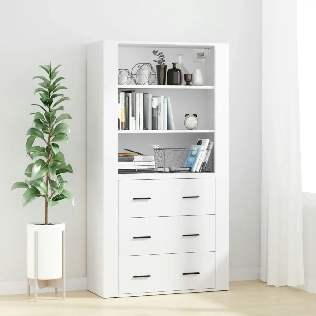 Highboard White Engineered Wood 3185391