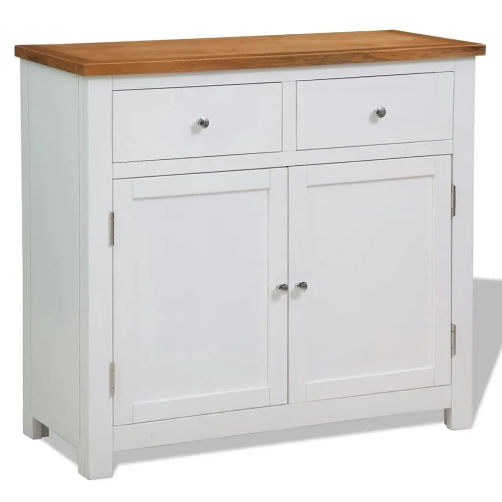 Sideboard 90x33.5x83 cm Solid Oak Wood 247123