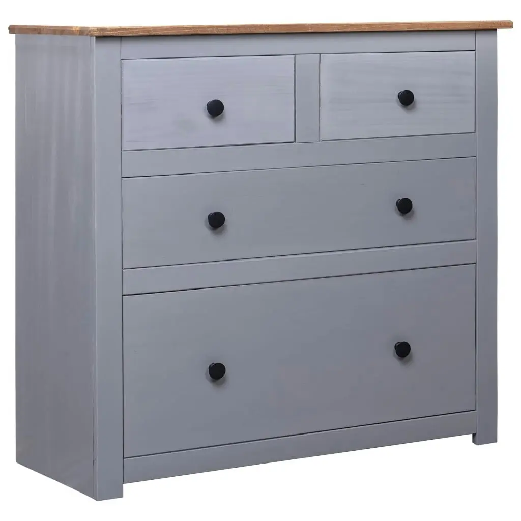 Sideboard Grey 80x40x83 cm Pinewood Panama Range 282656