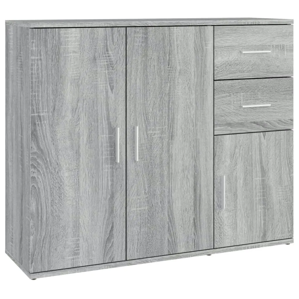 Sideboard Grey Sonoma 91x29.5x75 cm Engineered Wood 823275