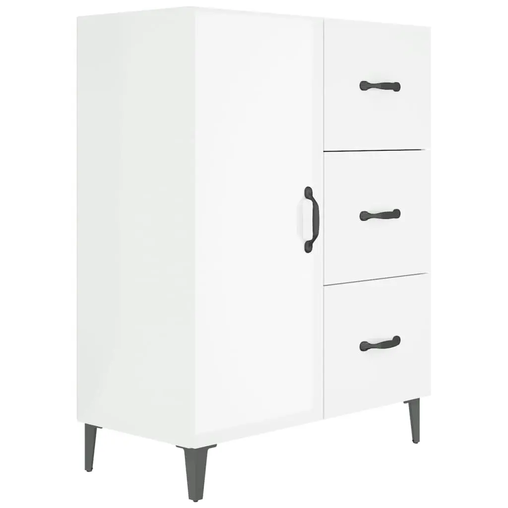 Sideboard High Gloss White 69.5x34x90 cm Engineered Wood 812183