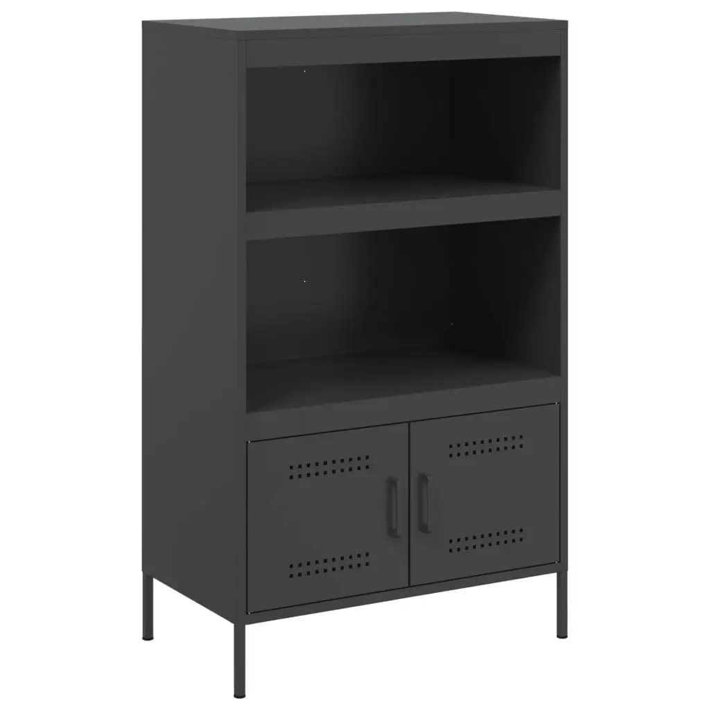 Highboard Black 68x39x113 cm Steel 842970