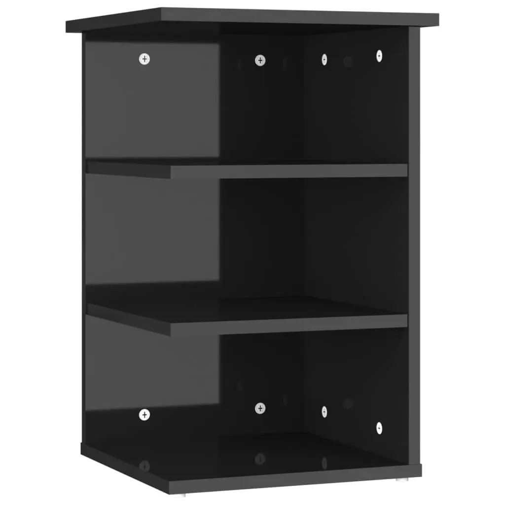 Side Cabinet High Gloss Black 35x35x55 cm Engineered Wood 806281