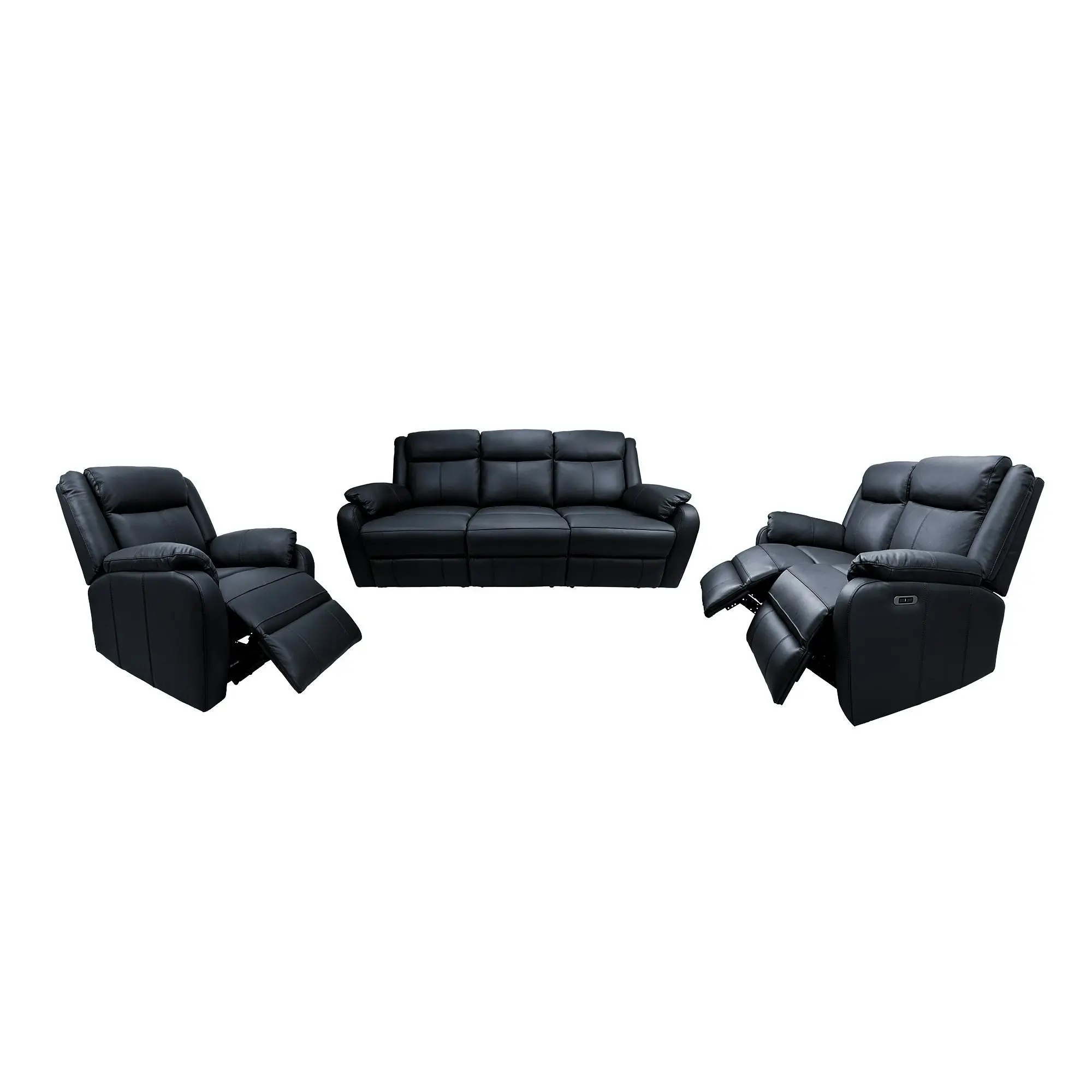 Bella 3+2+1 Seater Leather Electric Recliner Sofa Lounge