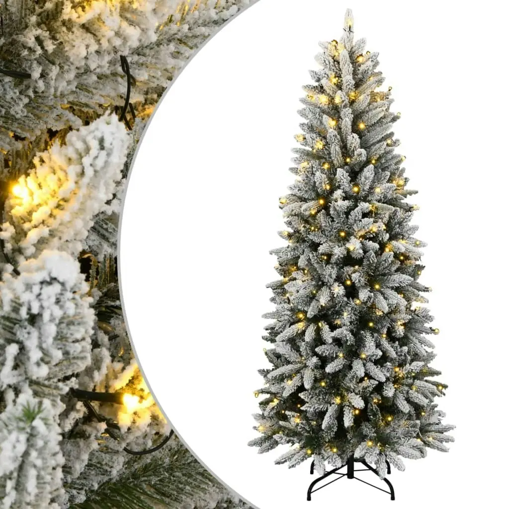 Artificial Christmas Tree 150 LEDs and Flocked Snow 150 cm 3315764