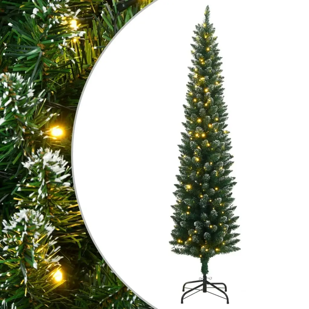 Artificial Slim Christmas Tree 150 LEDs 150 cm 3315759