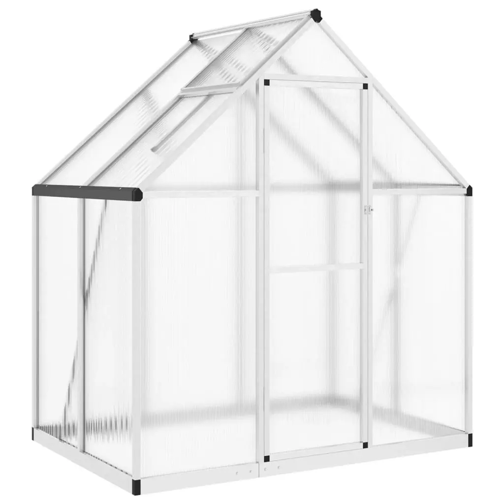 Greenhouse with Base Frame Silver 169x114x195 cm Aluminium 4005822