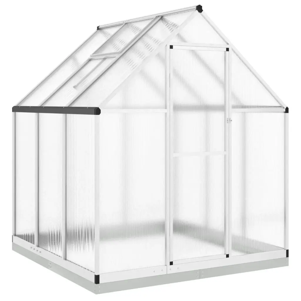 Greenhouse with Base Frame Silver 169x169x202 cm Aluminium 4005831