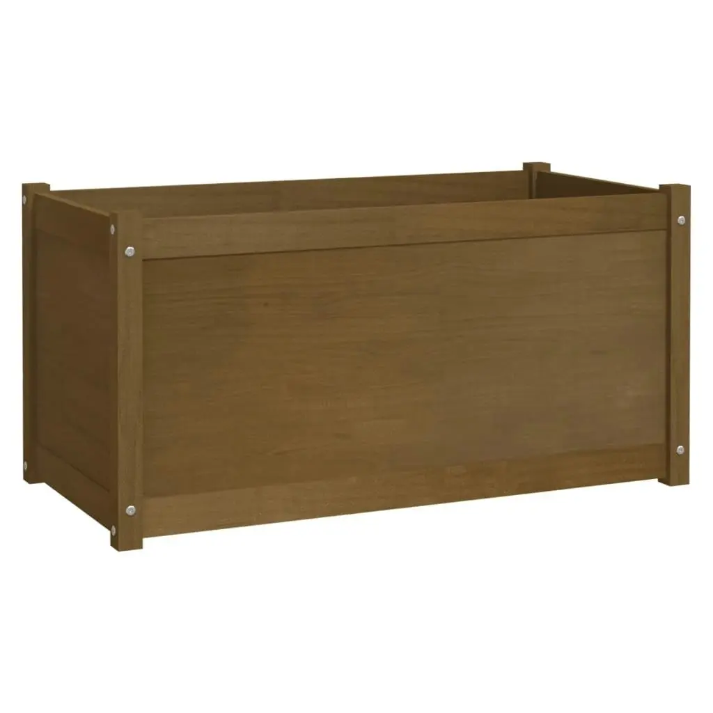 Garden Planter Honey Brown 100x50x50 cm Solid Pinewood 810730