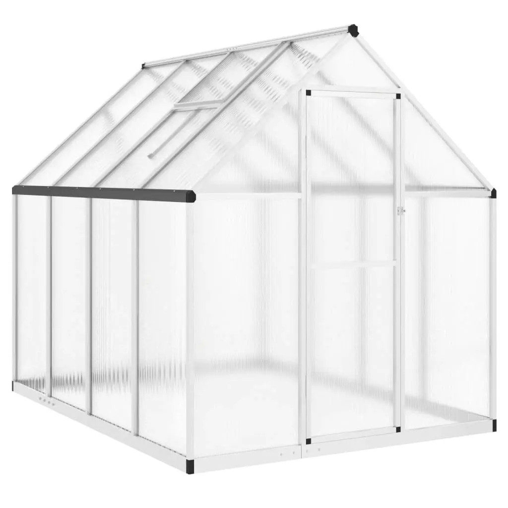 Greenhouse with Base Frame Silver 224x169x195 cm Aluminium 4005834