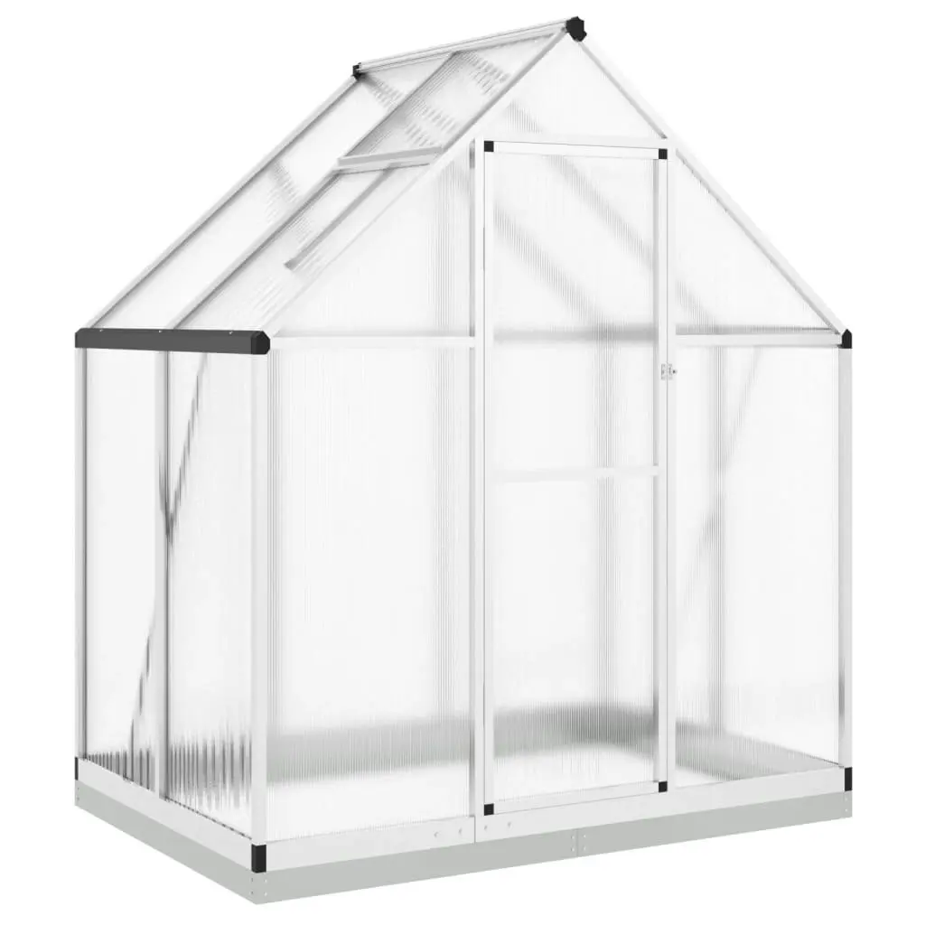 Greenhouse with Base Frame Silver 169x114x202 cm Aluminium 4005825