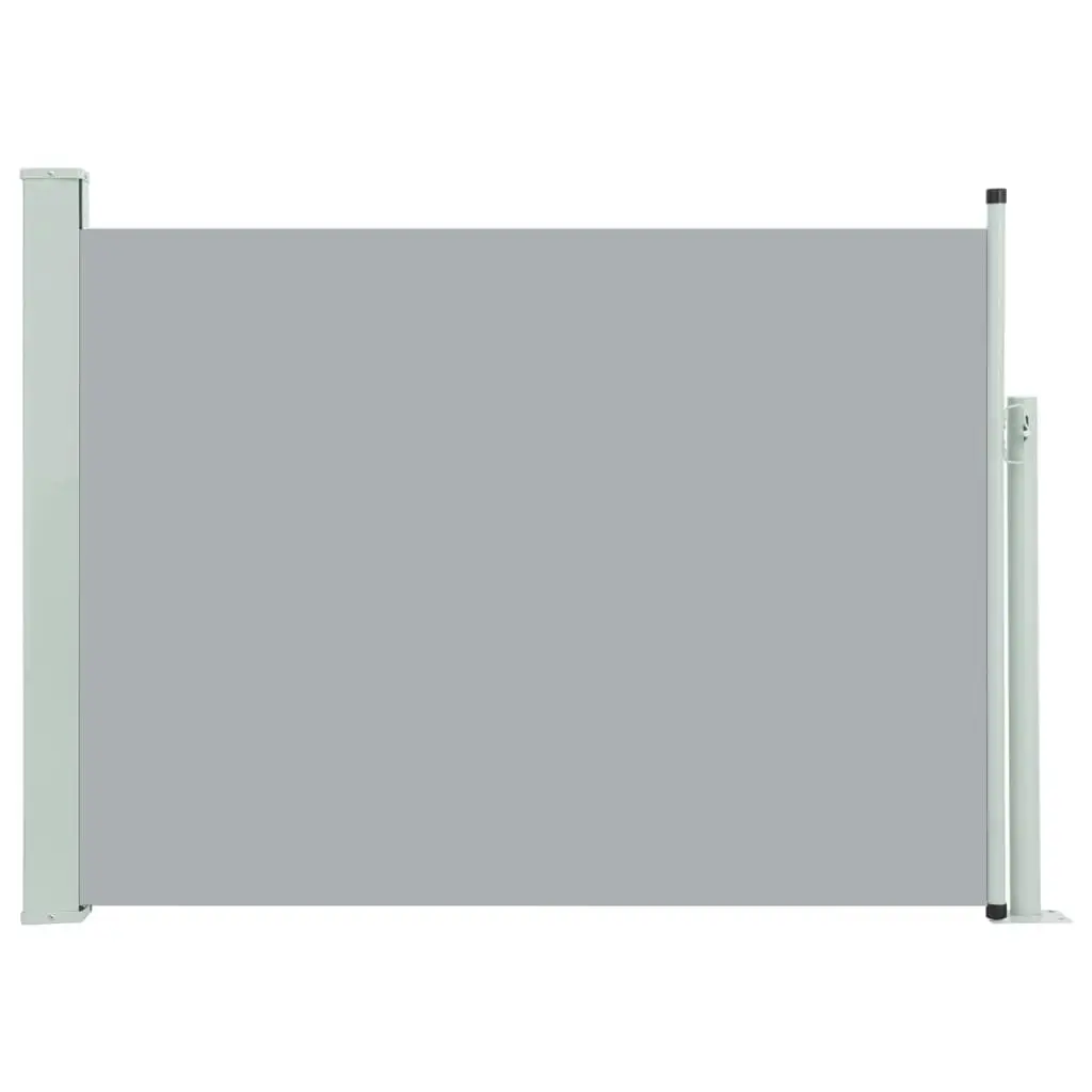 Patio Retractable Side Awning 120x500 cm Grey 48392