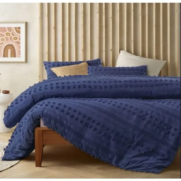 Bijou Blue Sans Sovci Cotton Quilt Cover Set by Accessorize