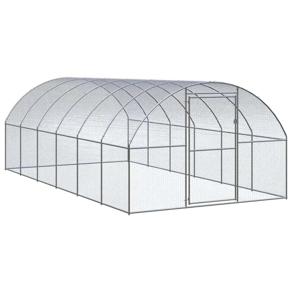 Outdoor Chicken Coop 3x6x2 m Galvanised Steel 3095465