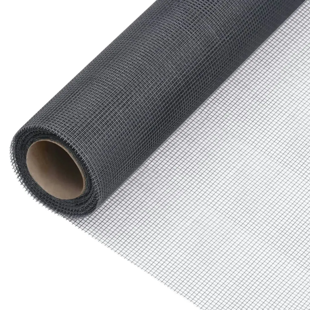 Mesh Screen Fiberglass 60x1000 cm Grey 150866