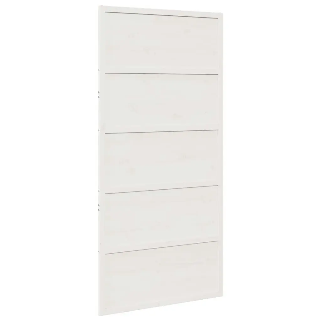 Barn Door White 100x208 cm Solid Wood Pine 850630