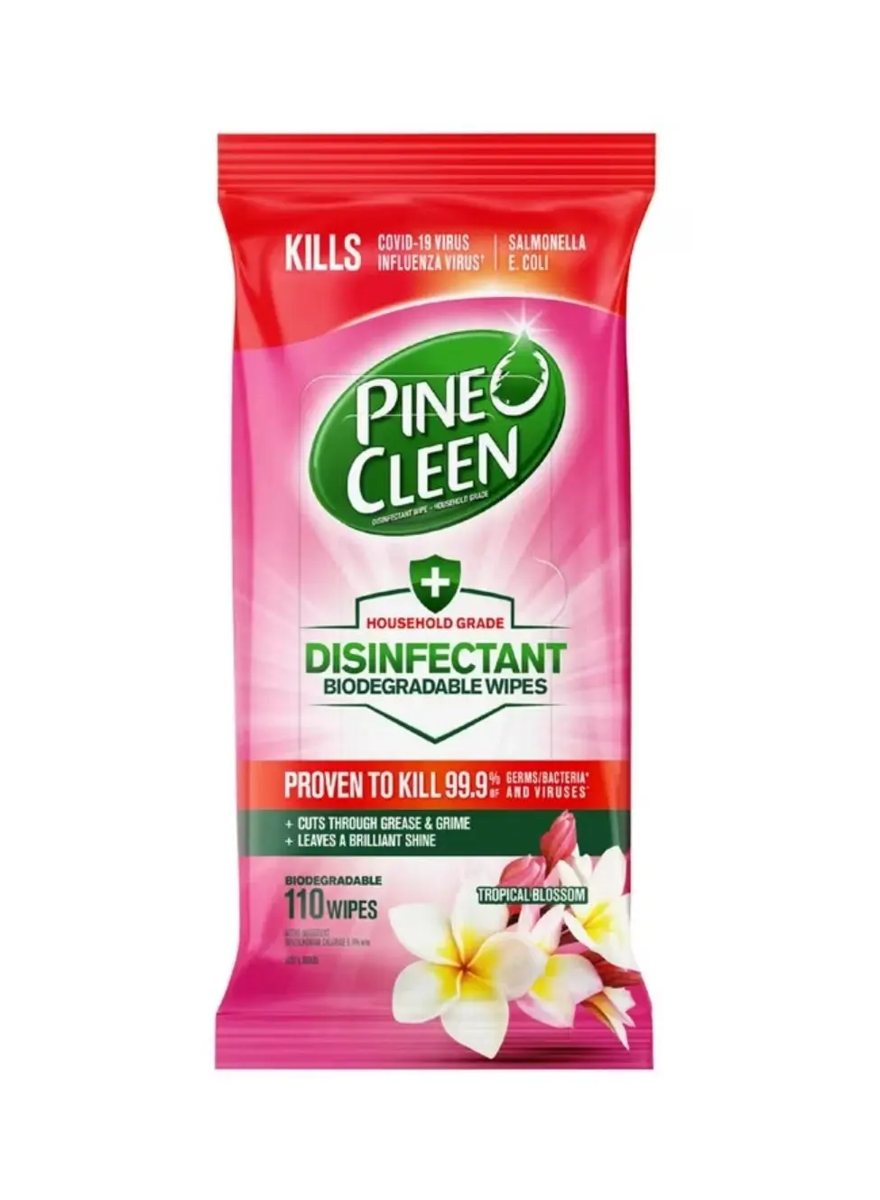 Pine O Cleen Tropical Blossom Disinfectant Cleaning Wipes 110 Pack