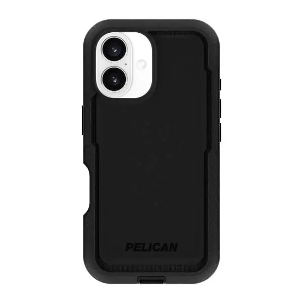 Pelican Voyager Magsafe Case W/ Holster For Iphone 16 - Black