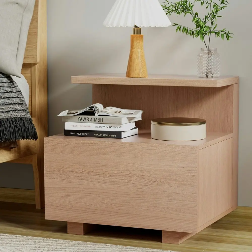 Artiss Bedside Table 1 Drawer - Pine